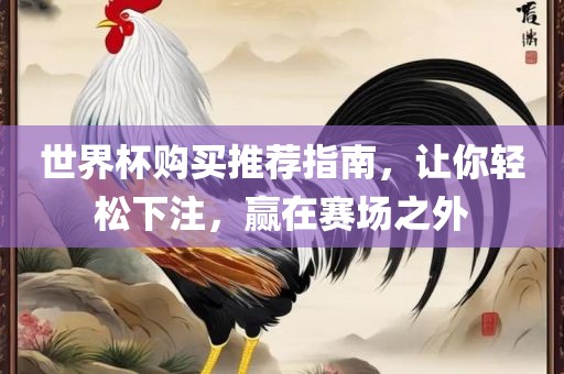 世界杯购买推荐指南，让你轻松下注，赢在赛场之外